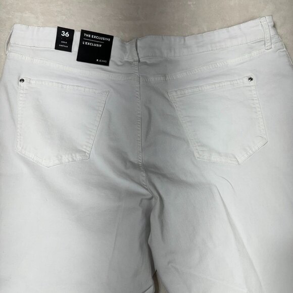Reitmans R Jeans Women’s 36 White Ankle Pants "The Exclusive" - Casual Bottoms - Picture 13 of 14